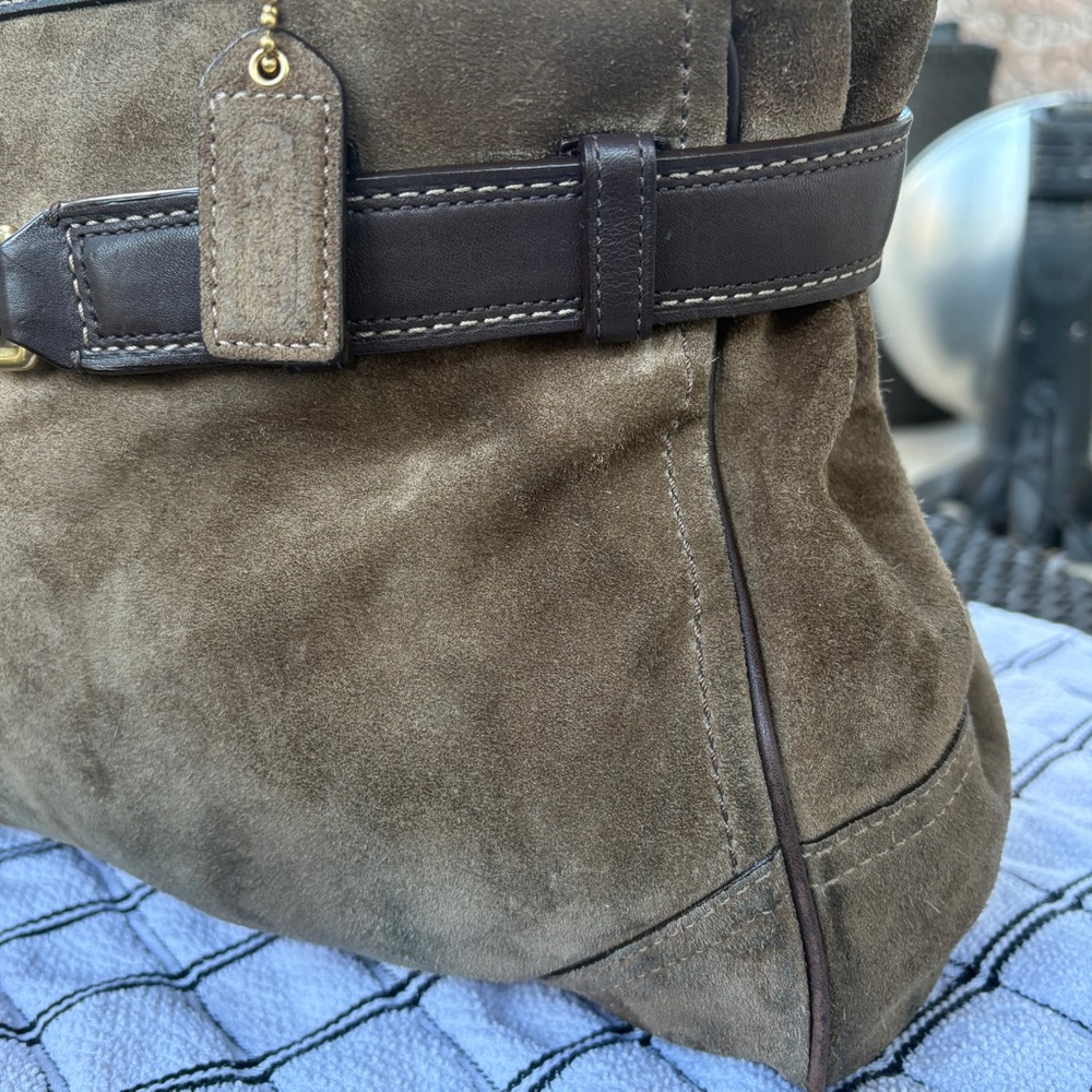 COACH Hampton Vintage Suede bag E060-8A79 - Picture 5 of 13